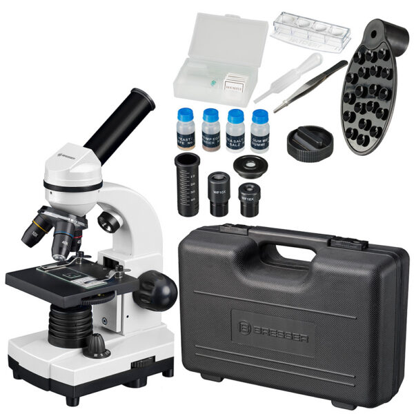 Микроскоп Bresser Junior Biolux SEL 40–1600x, белый, в кейсе — изображение 5