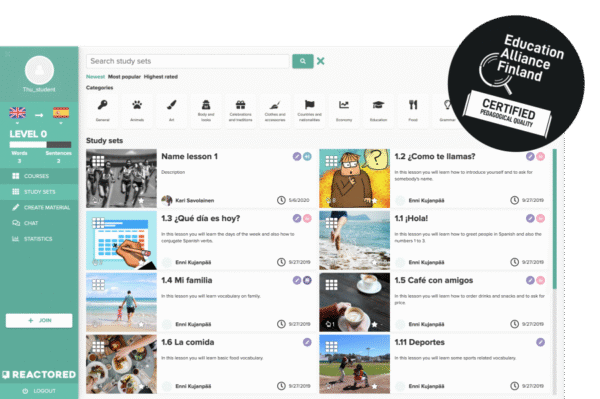 Reactored. Онлайн платформа для обучения иностранным языкам, 30 пользователей, 1 год подписки — изображение 2