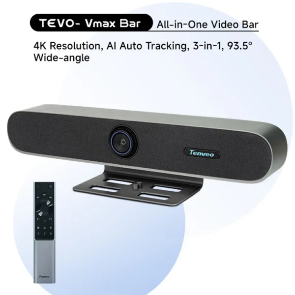 Tenveo Vmax Bar: видеобар 3-в-1 с разрешением 4K и AI-автотрекингом для бесперебойных конференций